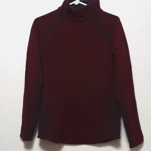 Prana Maroon Buttoned Thermal Jacket Size M